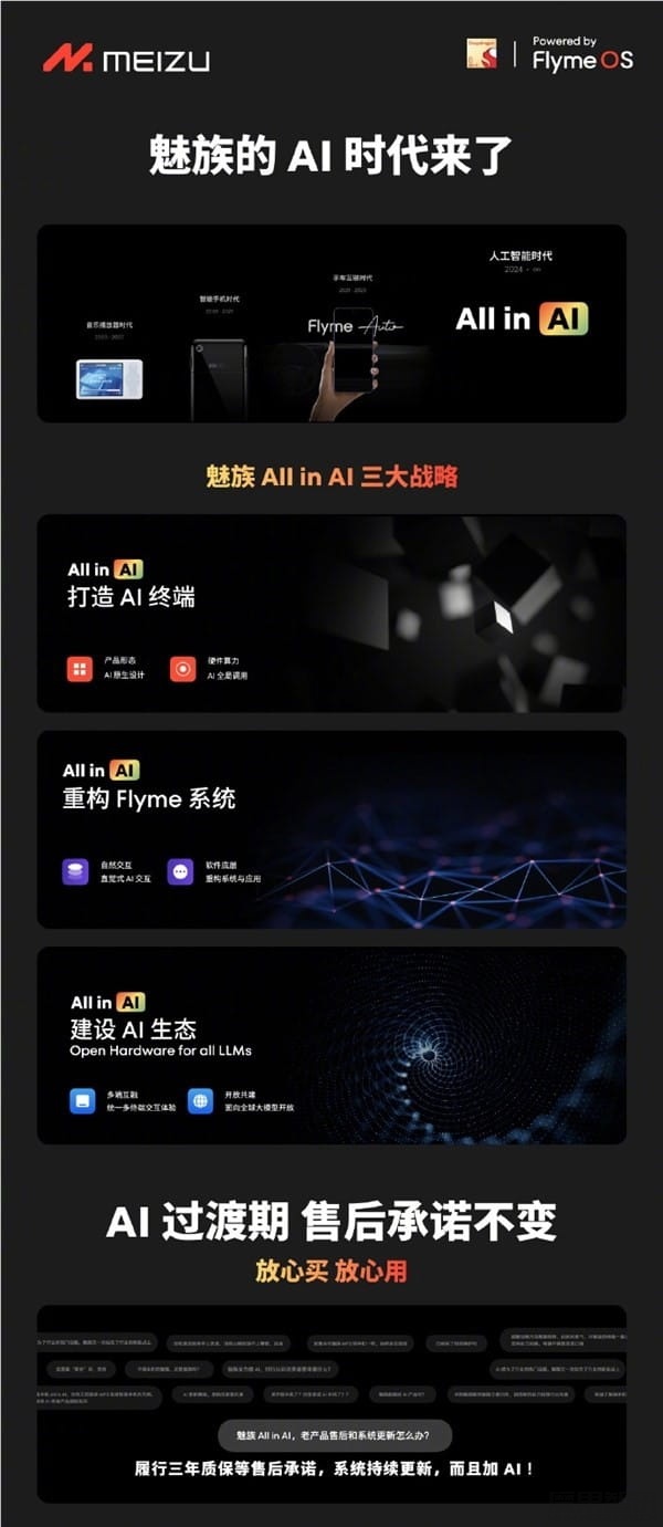 All in AI!魅族公布三大战略:打造AI终端、重构Flyme、建设AI生态插图 All in AI!魅族公布三大战略:打造AI终端、重构Flyme、建设AI生态