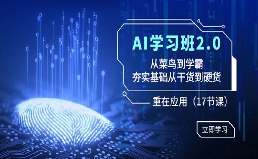 2024年AI学习班2.0：从菜鸟到学霸，夯实基础从干货到硬货，重在应用[17课]插图