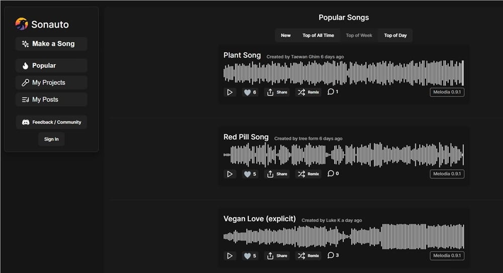 免费AI音乐生成工具Sonauto 几秒钟生成完整音乐作品插图 免费AI音乐生成工具Sonauto 几秒钟生成完整音乐作品