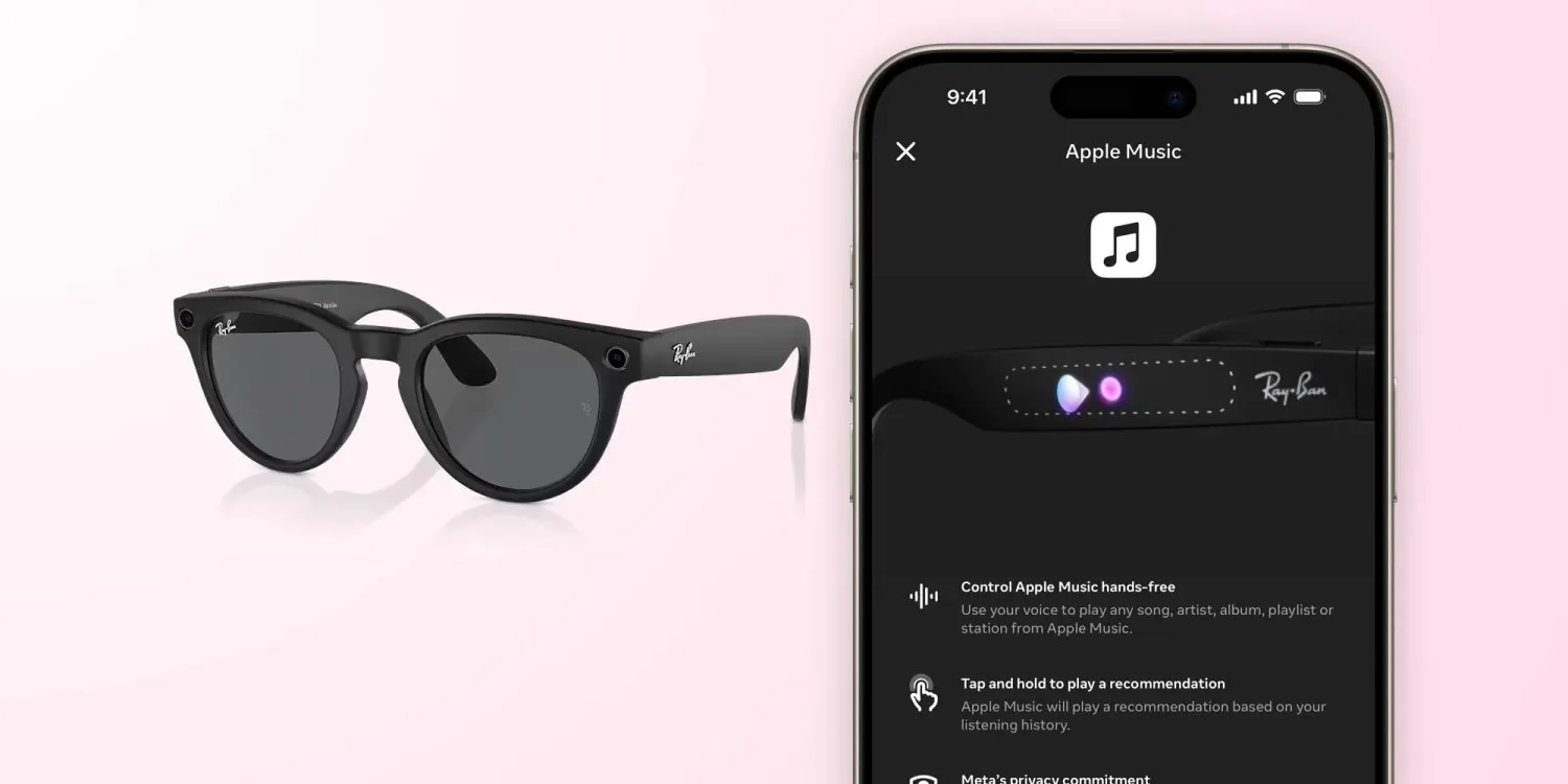 Ray-Ban Meta 智能眼镜已集成 Apple Music,支持语音控制
