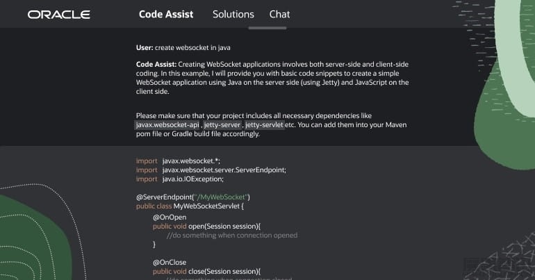 可用 AI 写 Java 程序,甲骨文推出 Oracle Code Assist 编程助理插图1 可用 AI 写 Java 程序,甲骨文推出 Oracle Code Assist 编程助理