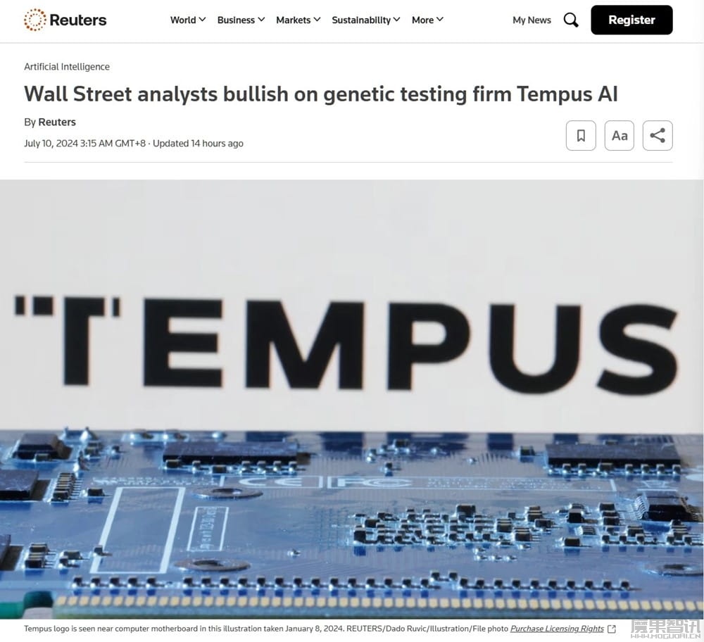 软银支持的基因检测公司 Tempus AI 受华尔街青睐:摩根大通等 7 家券商给出买入或增持评级插图 软银支持的基因检测公司 Tempus AI 受华尔街青睐:摩根大通等 7 家券商给出买入或增持评级