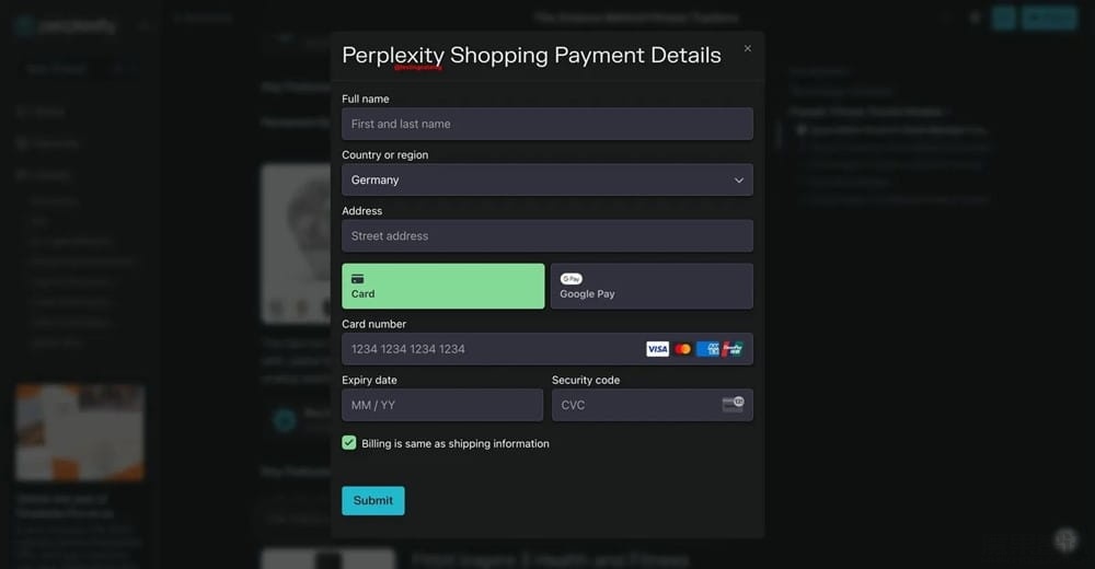 Perplexity AI 搜索测试 PPLX 支付系统:网购仅需点 2 下插图1 Perplexity AI 搜索测试 PPLX 支付系统:网购仅需点 2 下