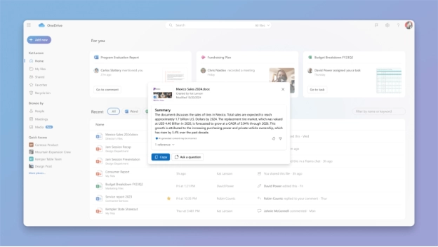 微软网页版 OneDrive 正式融合 Copilot:一键总结、多文件对比,AI 提高你的生产力插图 微软网页版 OneDrive 正式融合 Copilot:一键总结、多文件对比,AI 提高你的生产力