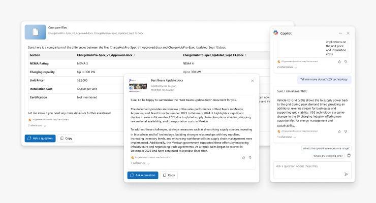 微软网页版 OneDrive 正式融合 Copilot:一键总结、多文件对比,AI 提高你的生产力插图2 微软网页版 OneDrive 正式融合 Copilot:一键总结、多文件对比,AI 提高你的生产力