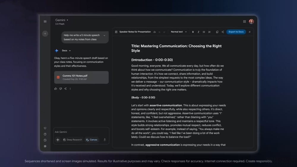 谷歌 Gemini 新增 Canvas 与音频概览功能,提升用户生产力插图1 谷歌 Gemini 新增 Canvas 与音频概览功能,提升用户生产力