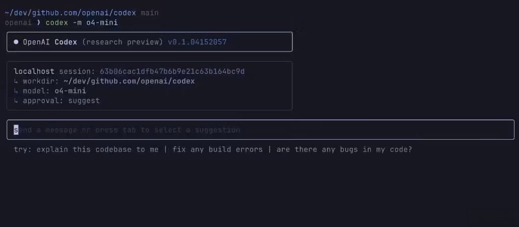 在终端就能跑的轻量级推理智能体,OpenAI 发布完全开源 Codex CLI 工具插图 在终端就能跑的轻量级推理智能体,OpenAI 发布完全开源 Codex CLI 工具