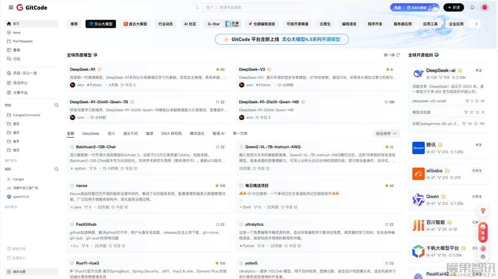 @开发者们:百度文心大模型4.5系列模型开源,国内首发平台GitCode现已开放下载!插图 @开发者们:百度文心大模型4.5系列模型开源,国内首发平台GitCode现已开放下载!