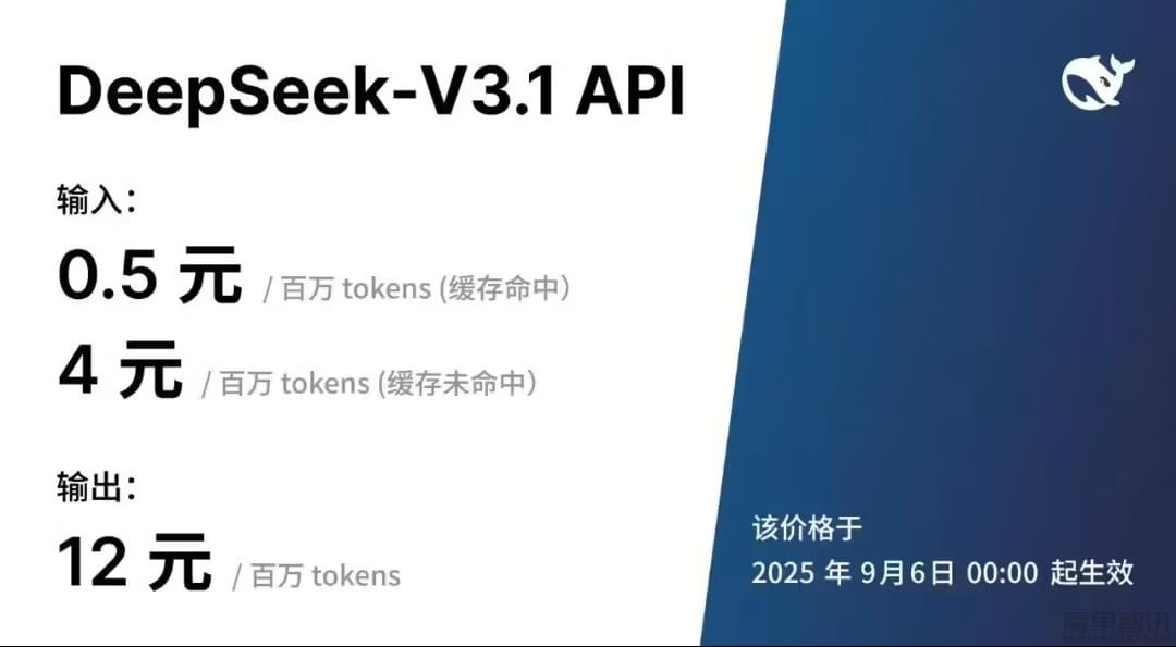 DeepSeek-V3.1 正式发布,官方详解迈向 AI Agent 时代的第一步插图3 DeepSeek-V3.1 正式发布,官方详解迈向 AI Agent 时代的第一步