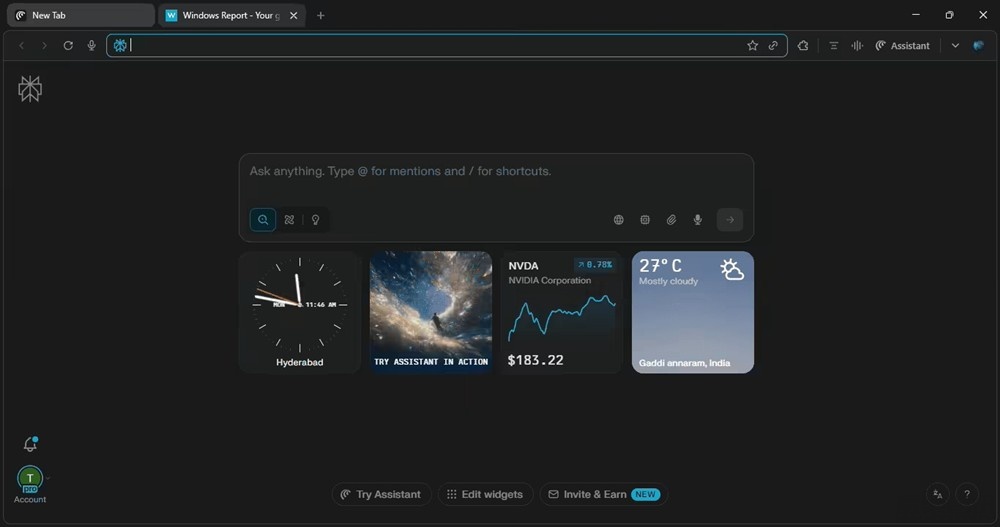 非 BUG：官方明确 Comet AI 浏览器强制锁定新标签页，第三方扩展也无法修改