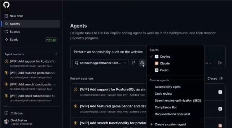微软旗下 GitHub 集成 Claude 和 Codex AI 编程智能体，支持多模型协同开发