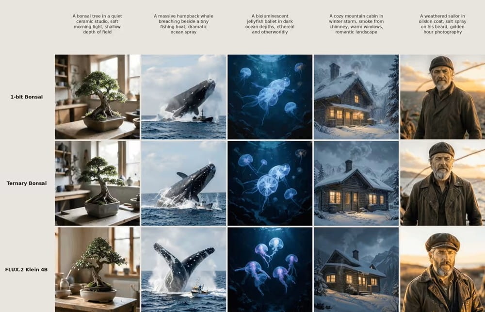 9.4 秒生成 512×512 图像,Bonsai Image 4B 生图 AI 登陆苹果 iPhone 17 Pro Max插图1 9.4 秒生成 512×512 图像,Bonsai Image 4B 生图 AI 登陆苹果 iPhone 17 Pro Max