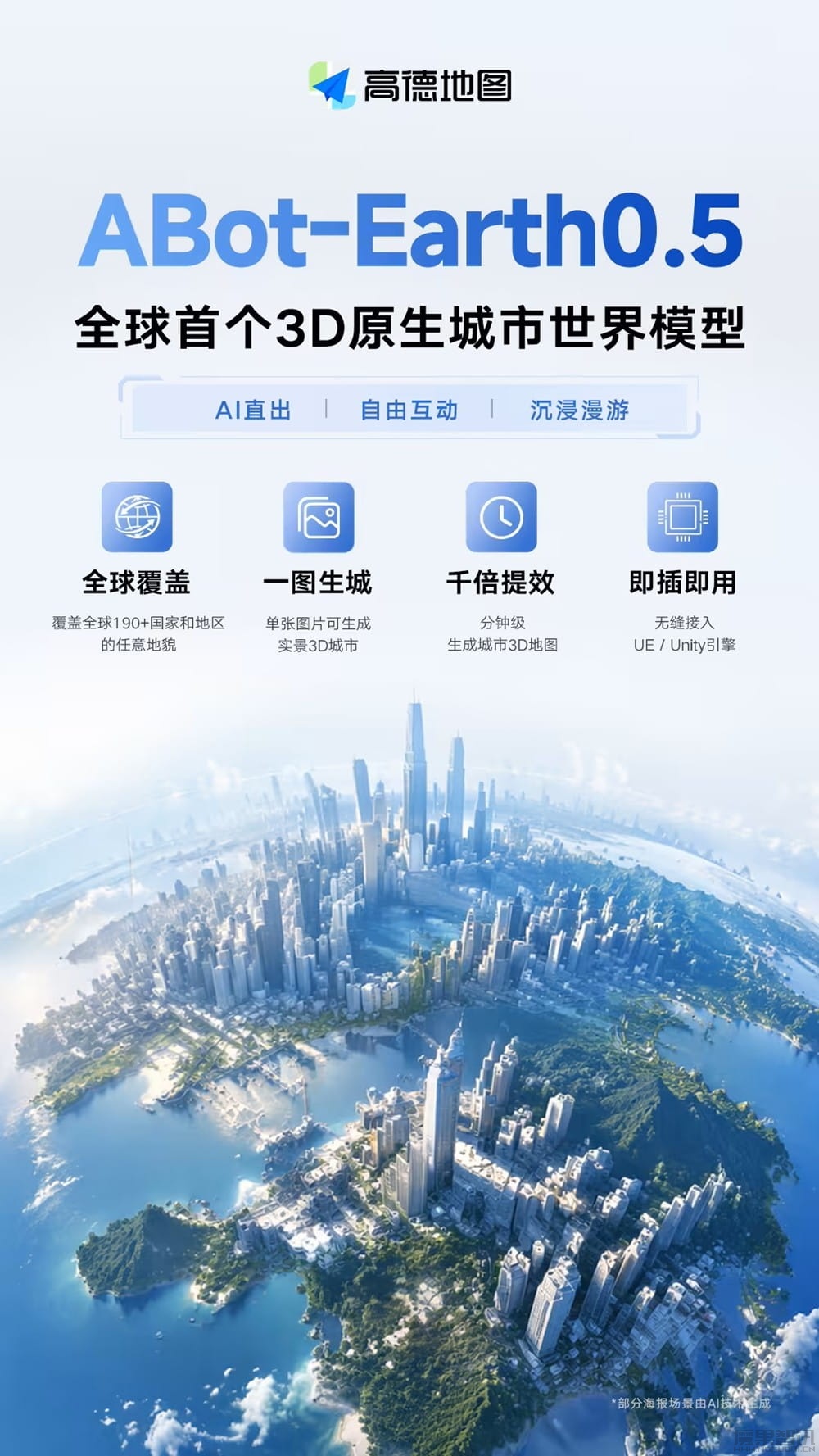 全球首个:高德发布 3D 原生城市世界模型 ABot-Earth0.5,单图 10 分钟重建 3D 城市插图 全球首个:高德发布 3D 原生城市世界模型 ABot-Earth0.5,单图 10 分钟重建 3D 城市