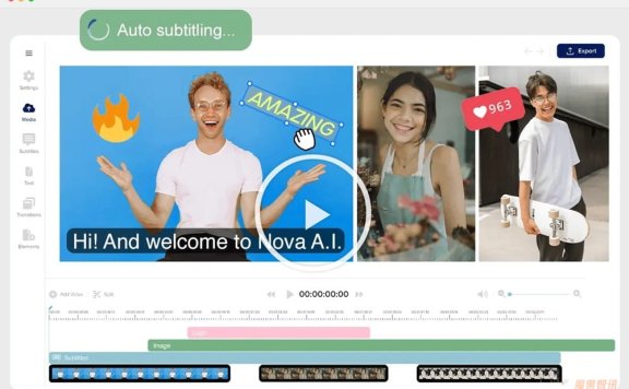 Nova A.I. – 强大的在线视频编辑软件