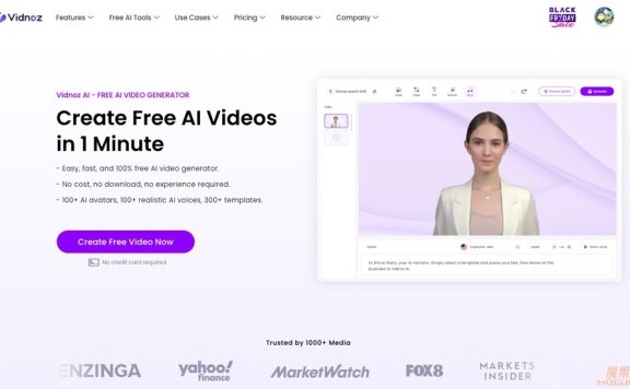 Vidnoz AI：免费在线AI视频生成器